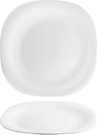 Vierkantiger Essteller Boreal 26 cm aus Opalglas