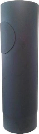 Tuyau de fumée avec orifice 120 mm, longueur 500 mm, épaisseur 1,5 mm, noir