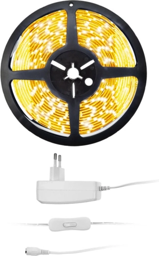 Ruban LED Solight avec adaptateur 5 m, blanc chaud