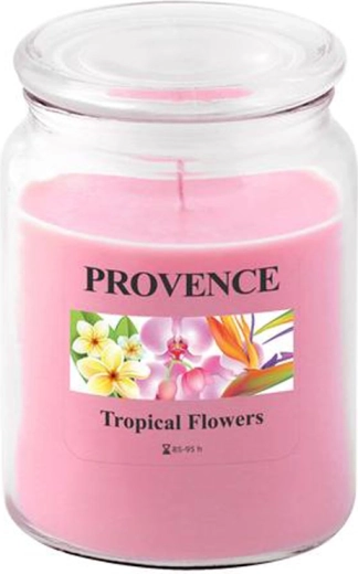 Bougie parfumée en verre PROVENCE fleurs tropicales 95 heures