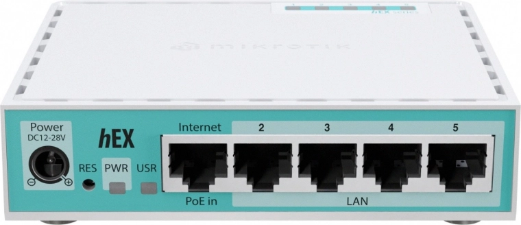 MikroTik hEX gigabit router without wireless connection