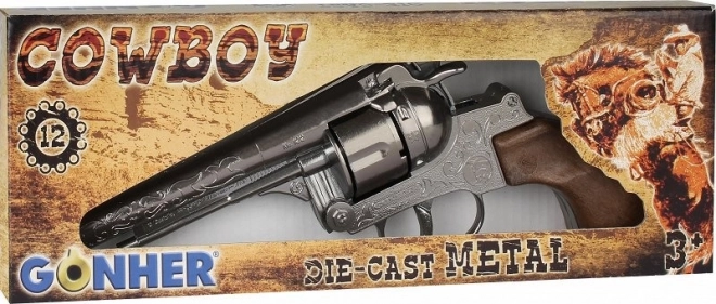 Metalen cowboyrevolver 12 patronen