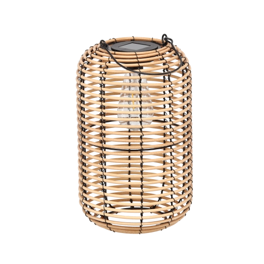 Zonne- metalen lantaarn – beige 32 cm