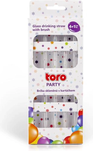 Glass Straws with Brush Toro 4+1