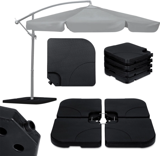 Weighted tiles for garden parasol Plonos – fillable with water or sand