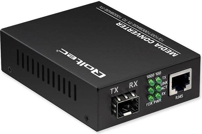 Bidirectional Media Converter SWITCH Ethernet 1x RJ45 1x SFP | 1000 Mb/s | 5V