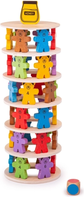 Falling Bears - Wooden Balancing Game