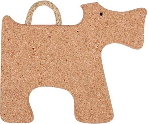 Cork mat in the shape of a dog 28 × 26 × 2 cm