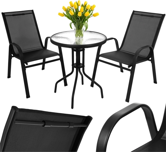 Balcony garden set Gardlov – table and 2 chairs