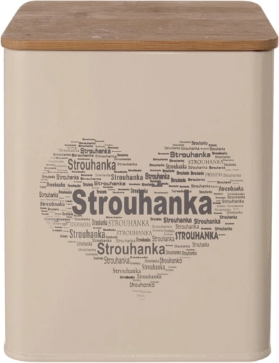 Breadcrumb Tin with Wooden Heart Lid