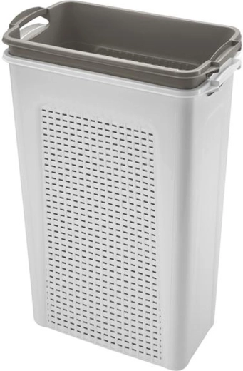 Plastic laundry basket – set of 2×45 l, 44 × 26 × 58 cm