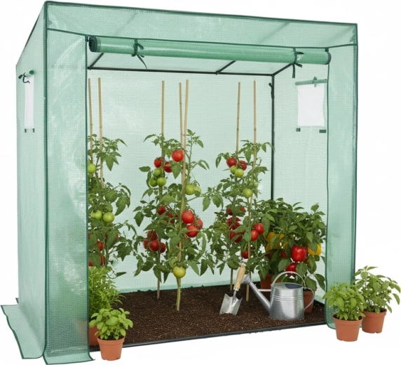 Green Tomato Greenhouse 200 × 77 × 168/146 cm