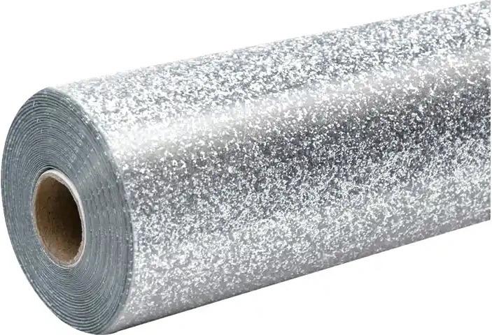 HTVRONT glinsterende termotransferfolie 30,5 × 90 cm zilver