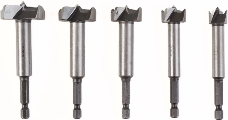 Set Forstnerboren voor hout 15–35 mm, 5 stuks