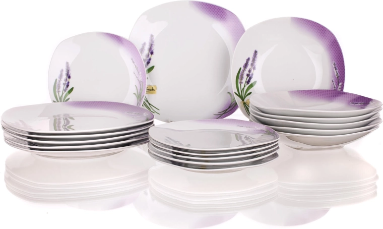 Porzellan-Tafelservice Lavender Square 18-tlg.