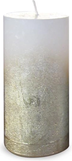 Rustikale goldene Kerze 6 × 12 cm
