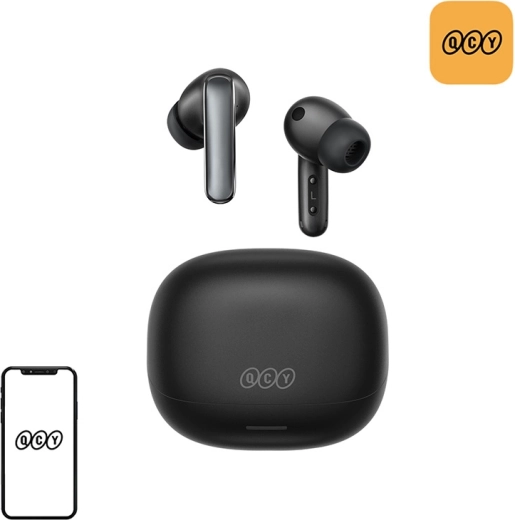 Écouteurs sans fil TWS QCY MeloBuds N65 avec ANC (noir)