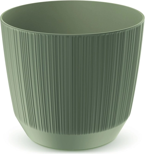 Cache-pot vert terreux 19,5 cm