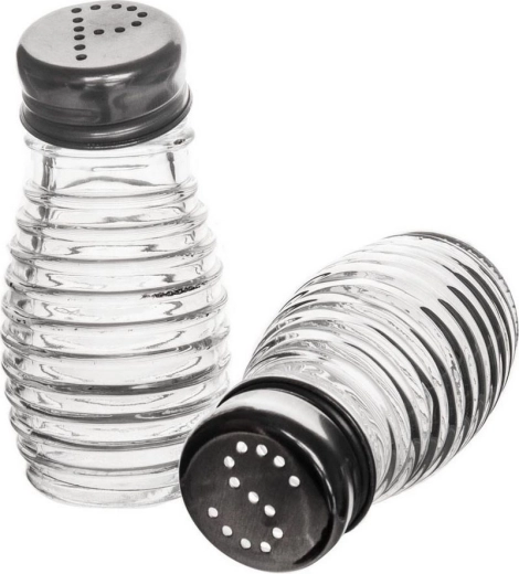 Salière et poivrière en verre – lot de 2, 70 ml