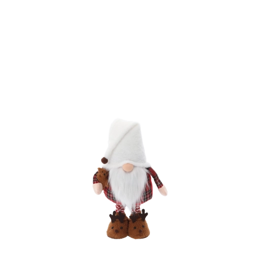 Christmas gnome with adjustable legs, red - 1 piece