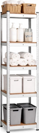 Metal storage rack with 5 shelves 180 × 40 × 40 cm, shelf load capacity 175 kg