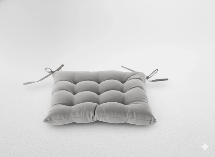 Chair cushion 40 × 40 × 6 cm light grey