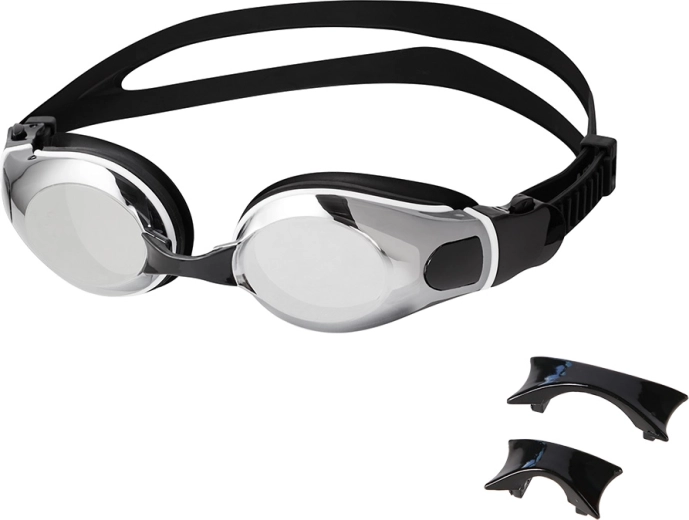 Lunettes de natation NILS Aqua avec traitement anti-buée et protection UV, noires