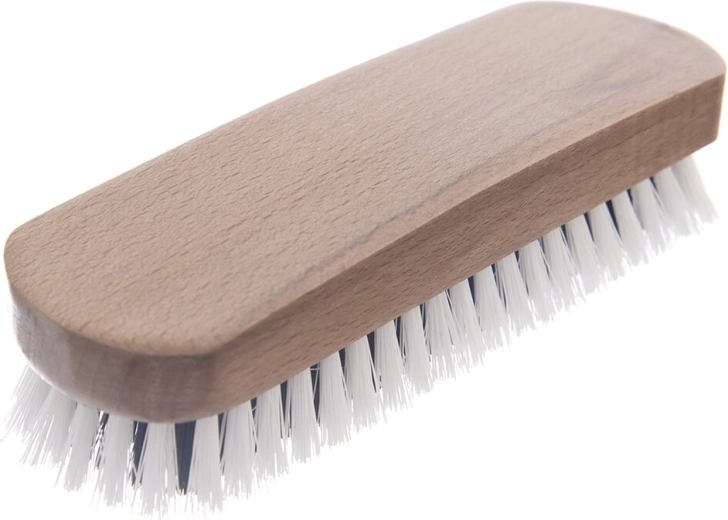Wood and plastic clothes brush