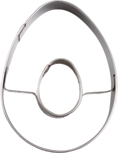 RVS uitsteekvormpjes paasei 4–6 cm