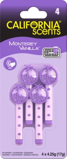 California Scents Vent Stick Monterey Vanilla – Duftstäbchen für die Lüftung (4 Stk.)