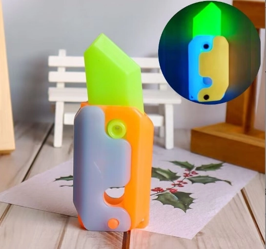 Fluoreszierendes Kunststoff-Kindermesser 11 × 4,5 cm
