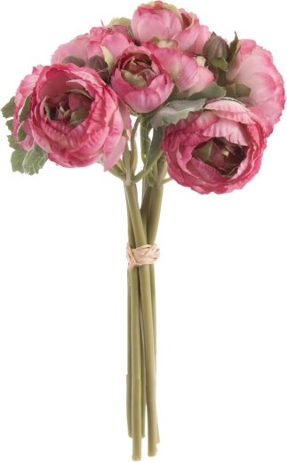 Künstlicher Hahnenfuß im Bund, rosa, 24 cm