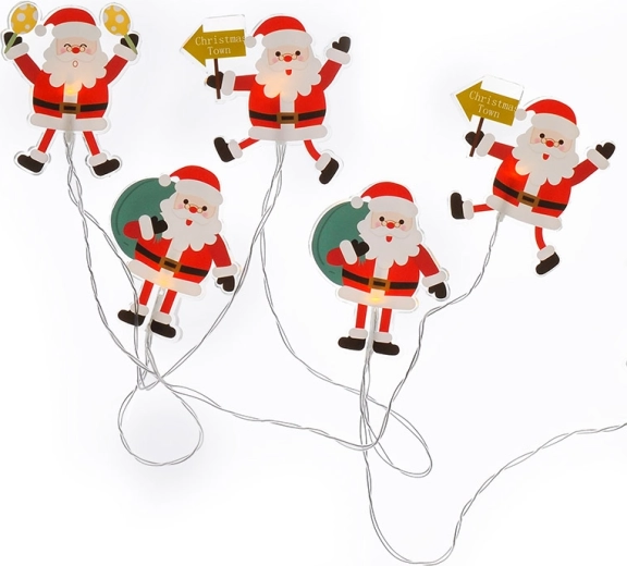 Solight LED raamlichtsnoer Santa met zuignappen, 6 LED, 120 cm