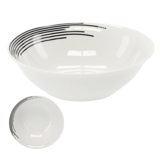 Ronde keramische kom 18 cm – wit, set van 12 stuks