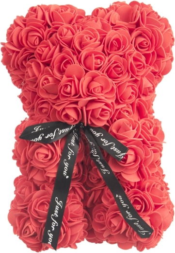 Teddybär aus Schaumrosen, rot, 20 cm