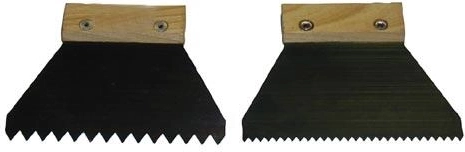 Stalen spaan 140 mm met grove, spitse tanden
