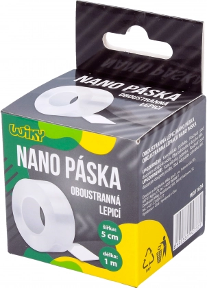 Dubbelzijdige nano-plaktape 1 m × 5 cm