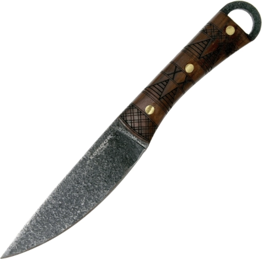 Versatile Collectible Knife Condor Lost Roman, Walnut Wood, Leather Sheath