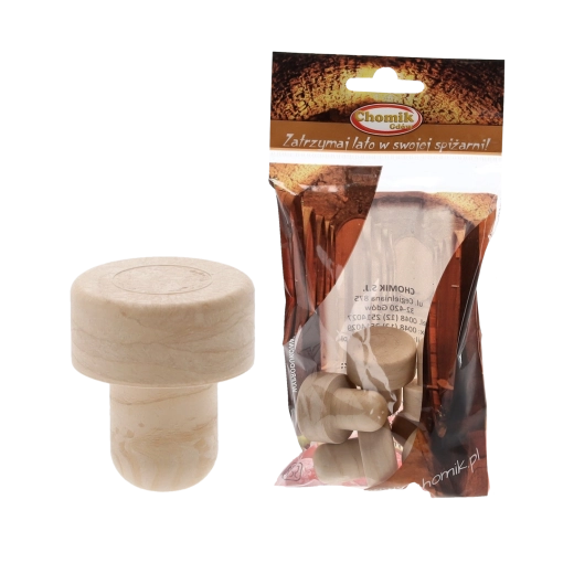 Synthetic mushroom-style bottle stoppers 17 mm, set of 5 pcs