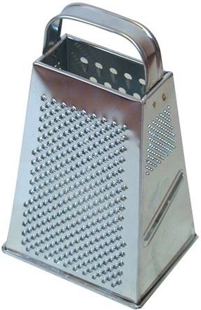 Stainless steel pyramid grater with 4 sides