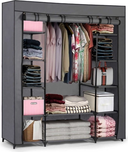 Grande armoire textile Massido – graphite