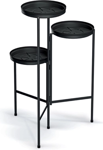 Mehrstufiger Pflanzenständer, schwarz, 50 cm