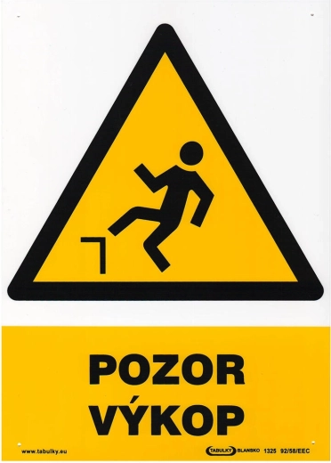 Safety sign CAUTION EXCAVATION A4 plastic