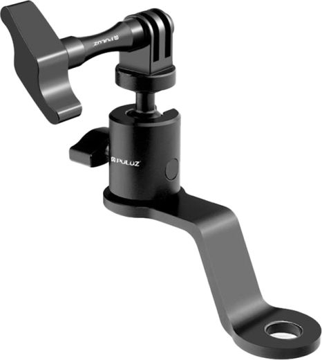 Aluminum camera mount for motorcycle mirror Puluz (black)