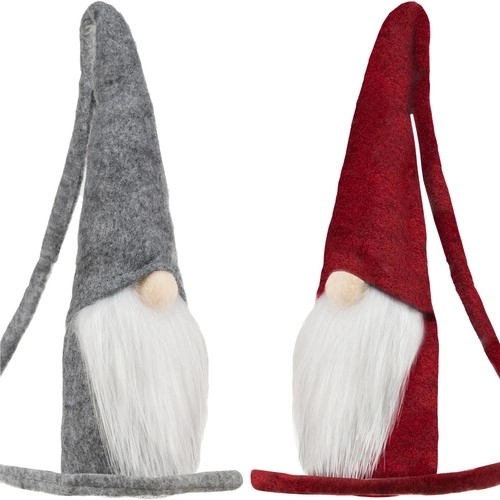 Textiele staande kerstgnomen – set van 2 stuks, 29 en 93 cm
