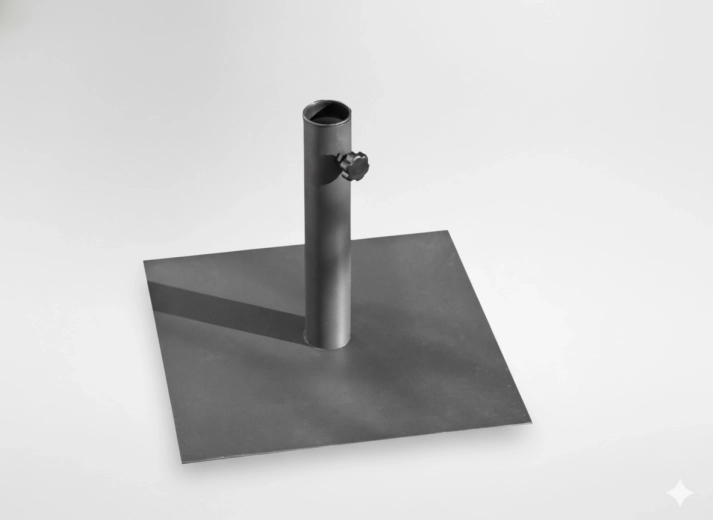 Metalen parasolstandaard 40 × 40 cm grijs