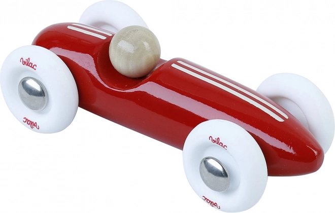 Vilac houten mini raceauto vintage rood