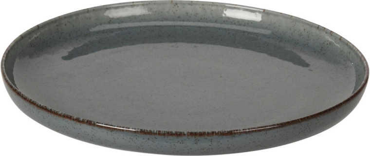 Dessert porcelain plate 19 cm with brown rim