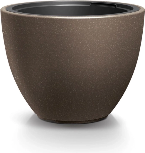 Cache-pot avec insert HEOS Eco Wood 29,8 cm – café