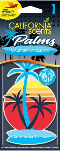 California Scents Palm California Clean désodorisant papier suspendu - 1 pièce